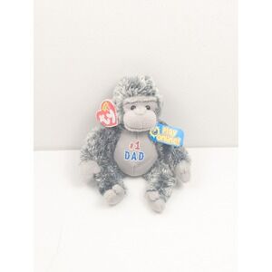 TY‎ Beanie Babies 2.0 Pops Gorilla Plush #1 Dad Father's Day Toy Stuffed Animal